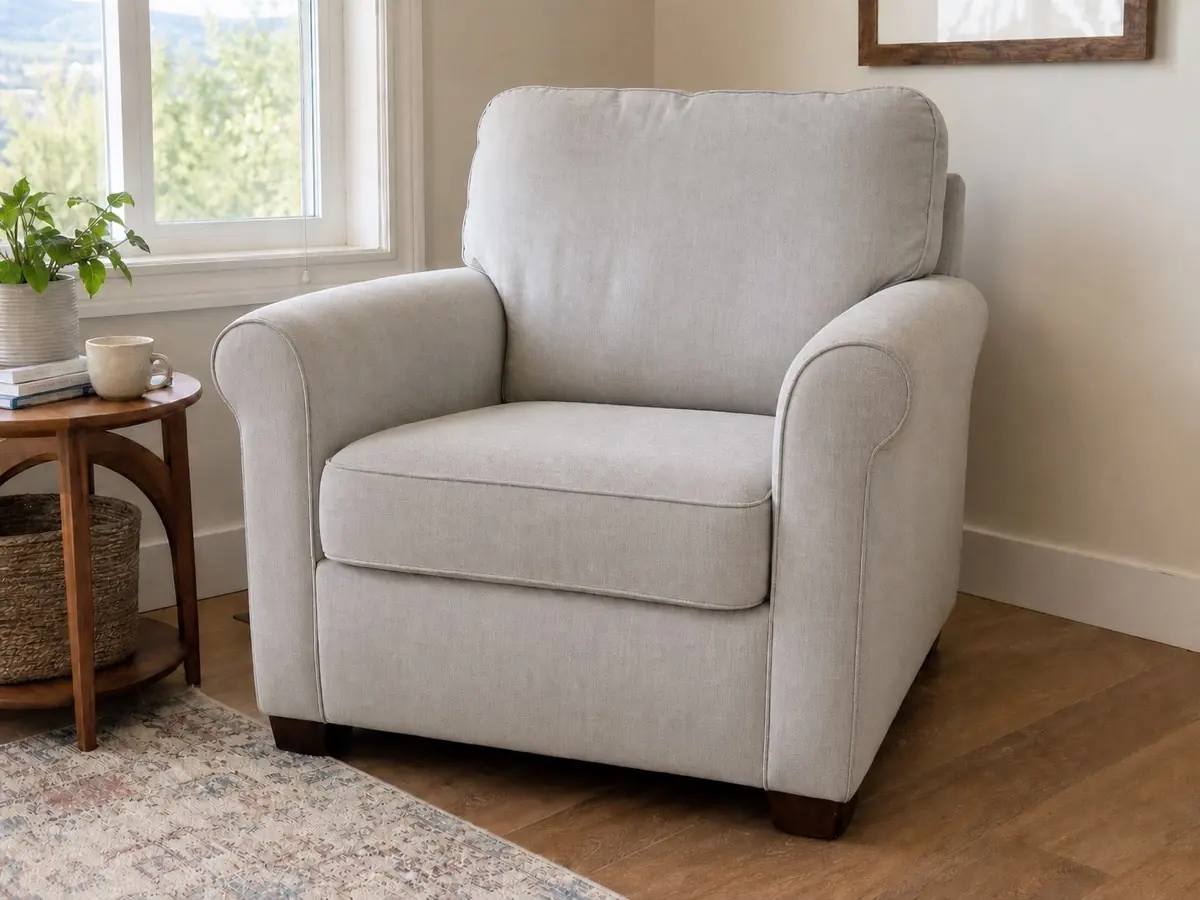 Illustrative reading chair after treatment